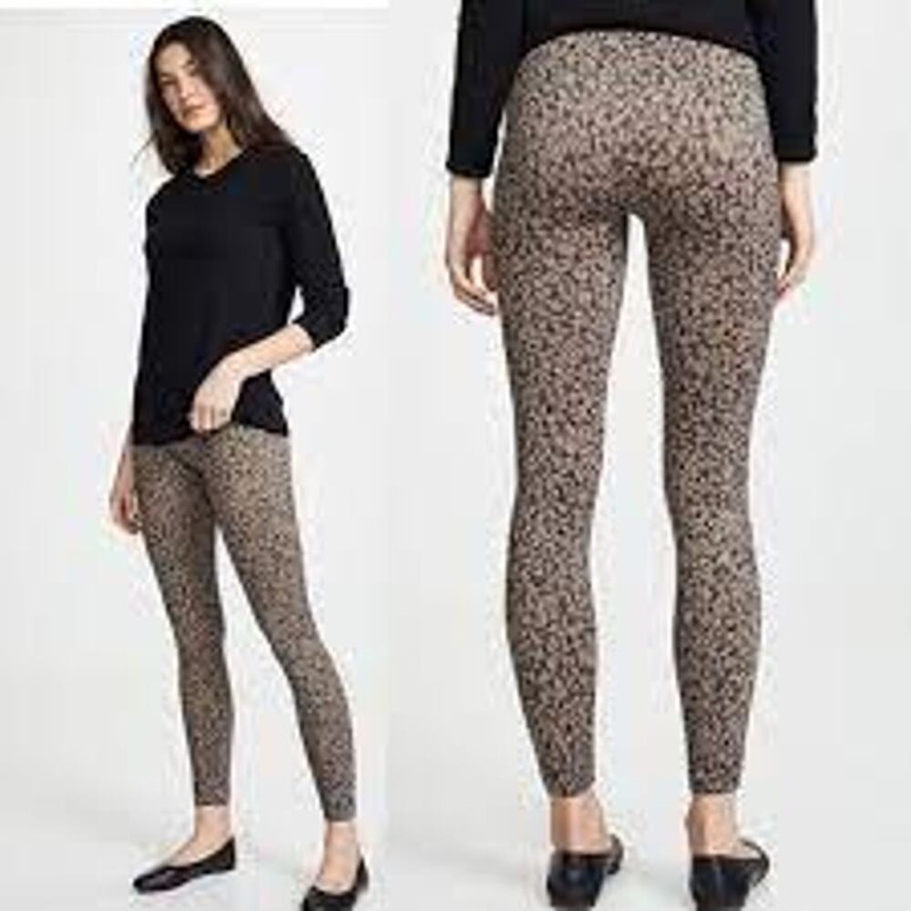 Spanx Look At Me Now Seamless Leggings in Mini Leopard Womens Size Large